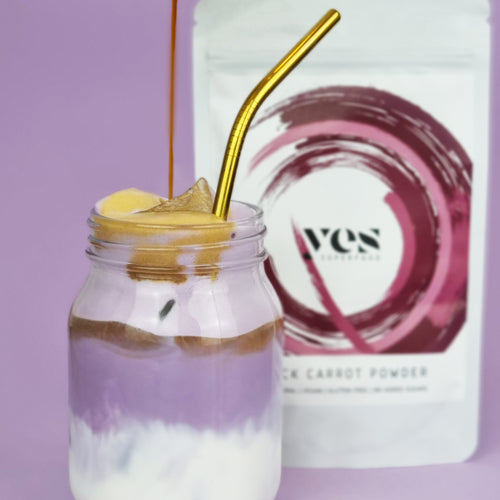 Black Carrot Iced Latte - Yes Superfood