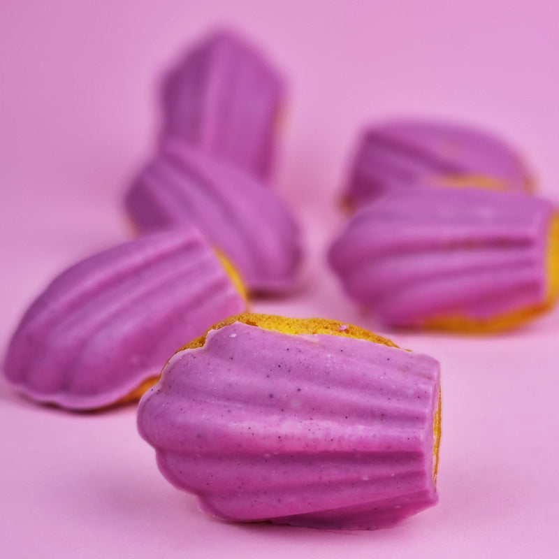 Vegan Gluten-Free Madeleines with Pink Chocolate - Yes Superfood