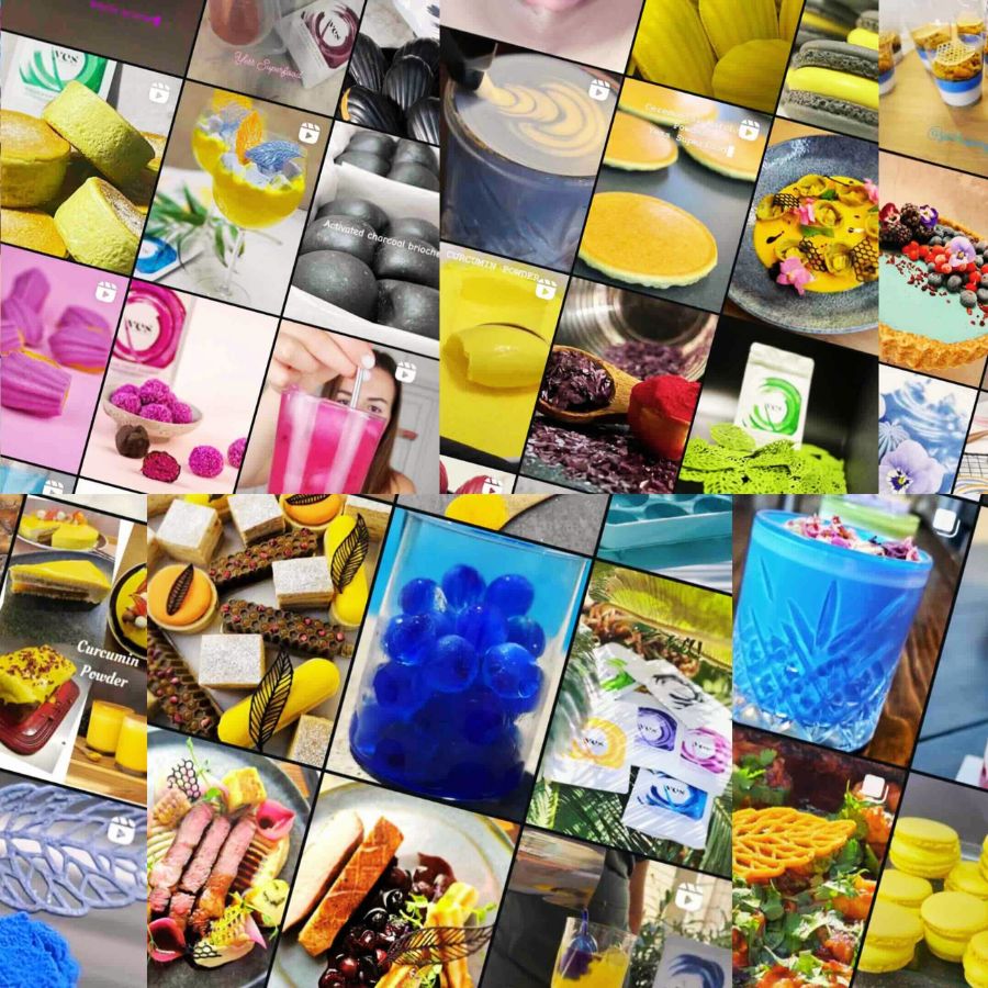 natural food coloring powders drinks desserts blue spirulina butterfly pea dragon fruit colorful beverages and desserts