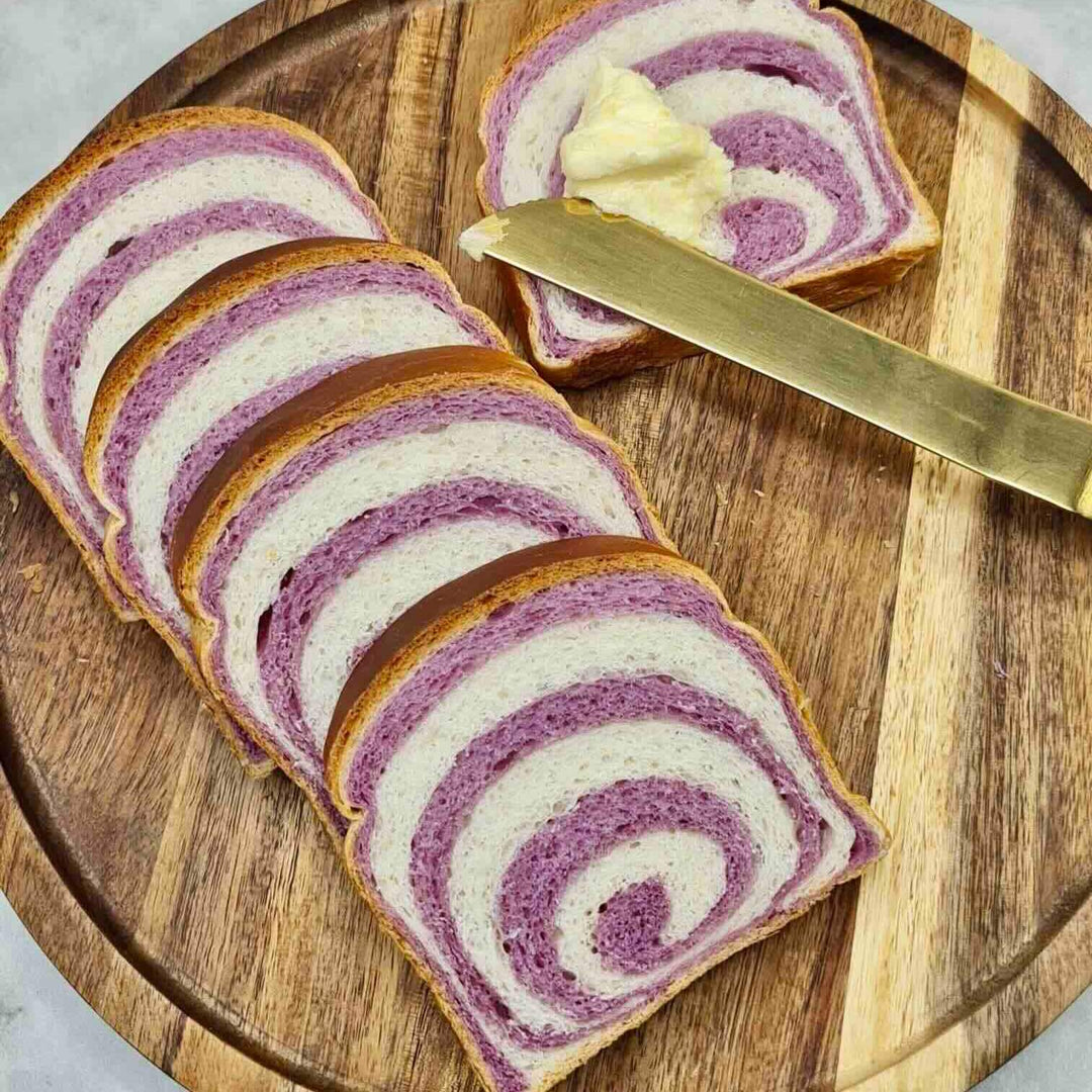 Black Carrot Powder used to create a natural purple swirl in brioche bread